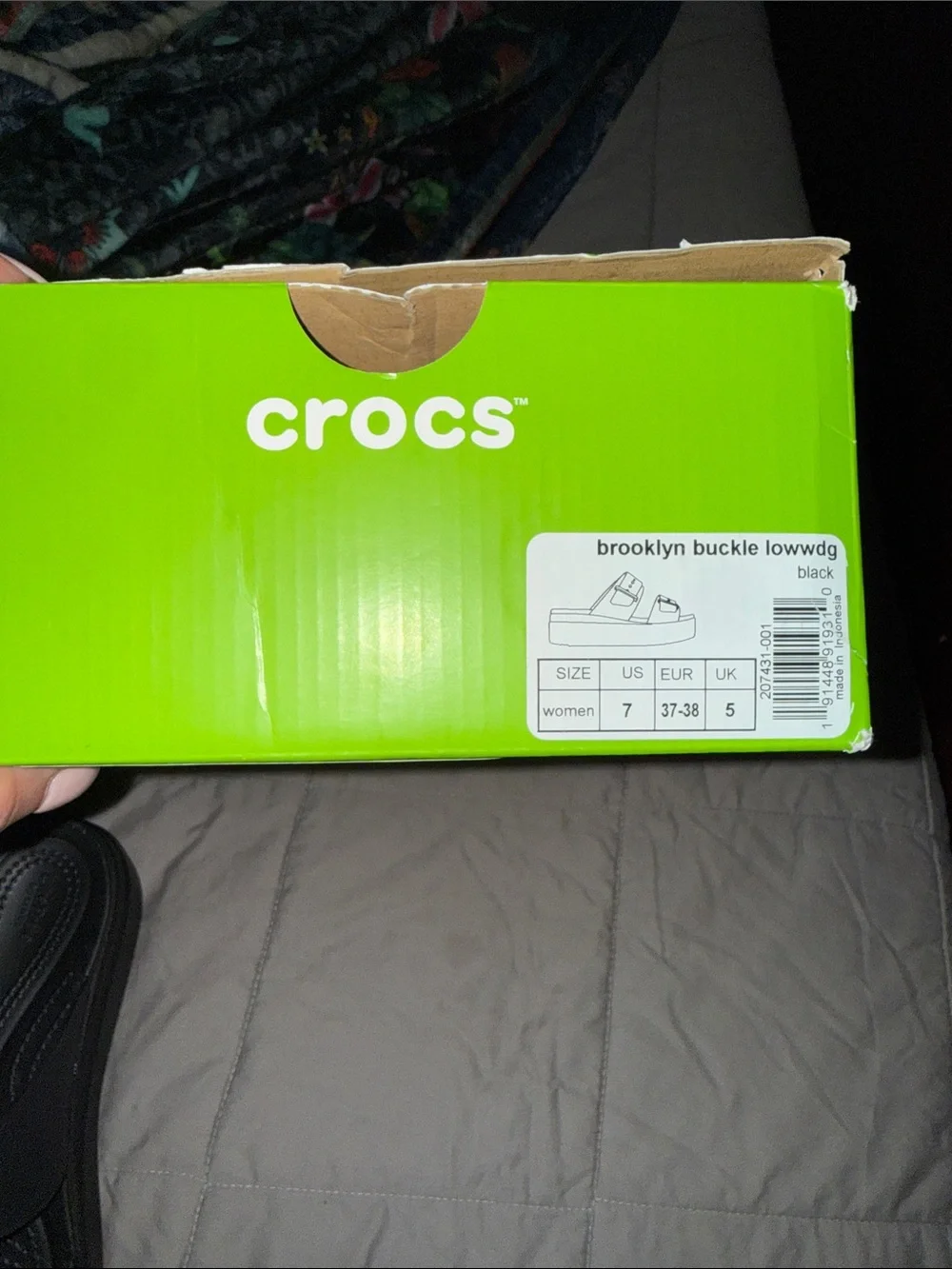 CROCS Black Platform Slide Sandals